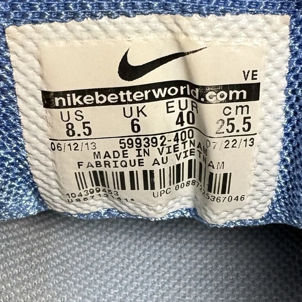 Nike Pegasus 30 Blue Womens US Size 8.5 EUR 40 599392-400 Running Shoes